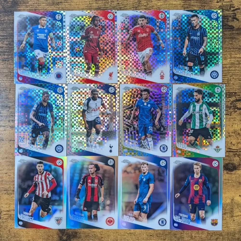 2025-26 Topps Chrome UEFA Refractor X-Fractor Raywave Lot 71 Cards De Bruyne